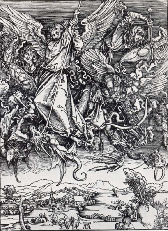 Albrecht Durer St.Michael Battling the Dragon China oil painting art